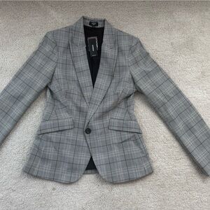 Express Black and White Checkered Blazer